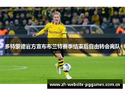 多特蒙德官方宣布布兰特赛季结束后自由转会离队
